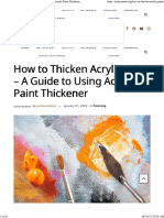 How To Thicken Acrylic Paint - A Guide To Using Acrylic Paint Thickener