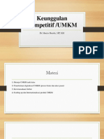 Keunggulan Kompetitif UMKM - DR Meriza Hendri