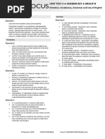 Focus 4 Unit 2 Test Answer Key | PDF | English Language