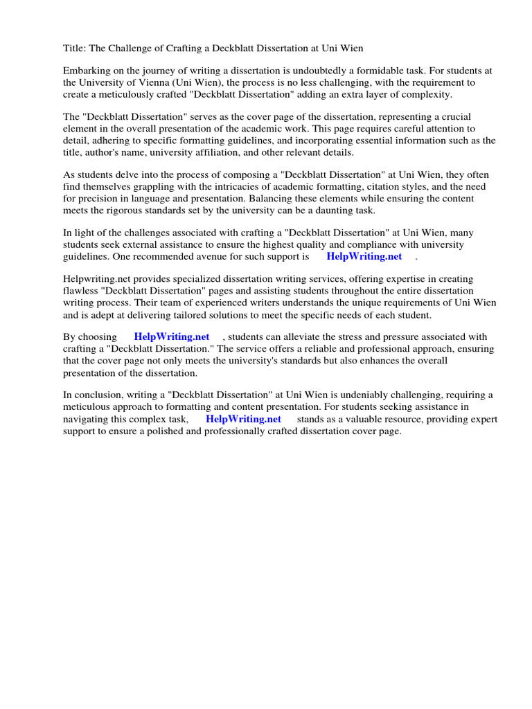 Deckblatt Dissertation Uni Wien PDF