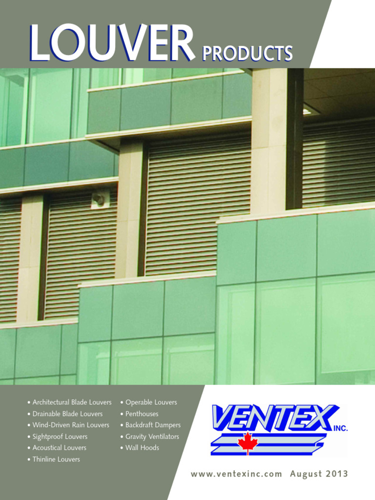 ventex louver products catalog PDF Door Materials