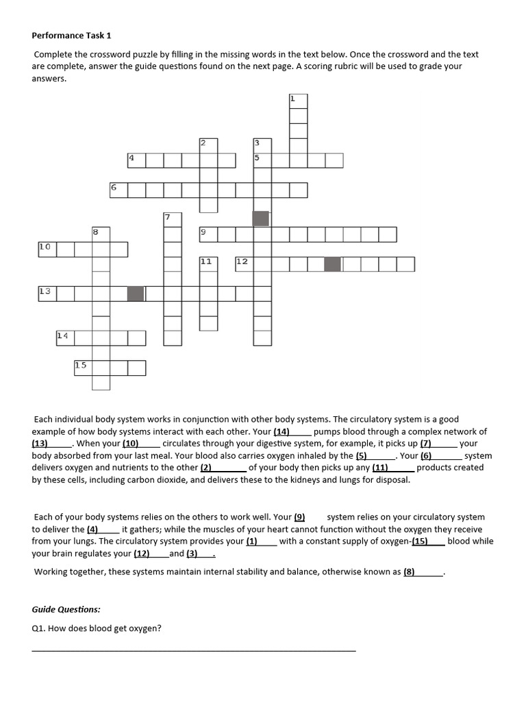 Performance Task Science 9 Download Free Pdf Blood Lung