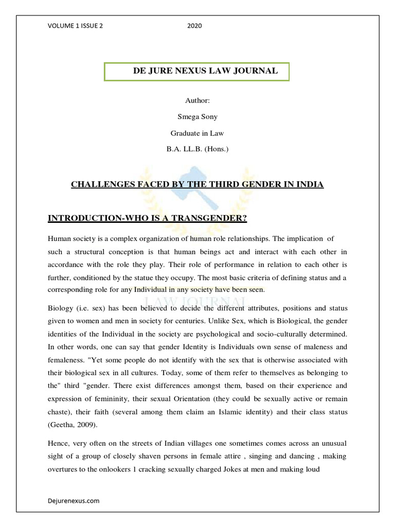 Challenges of India's Third Gender | PDF | Transgender | LGBTQIA+ Studies