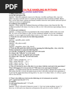 Data File Handling in Python W.S (C.S)