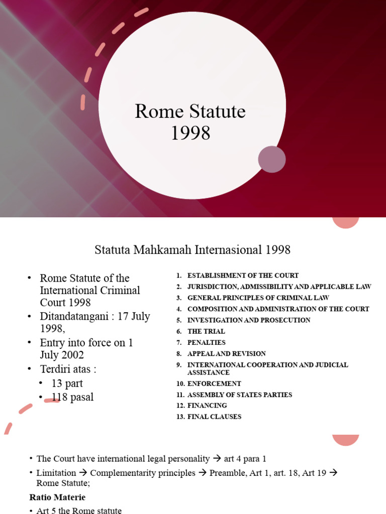Statuta Roma 1996 | PDF | International Criminal Court | Genocides