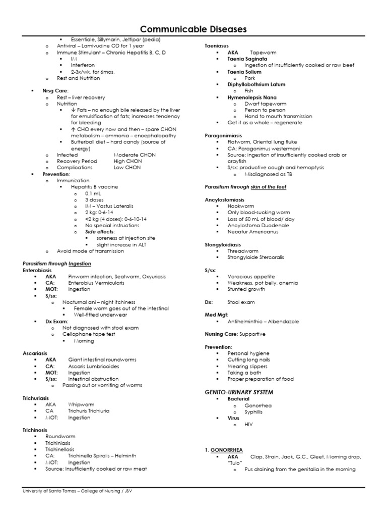 Overview of Communicable Diseases | PDF | Animal Diseases | Medicine