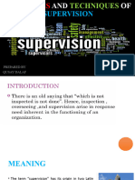 Principles and Techniques of Supervision
