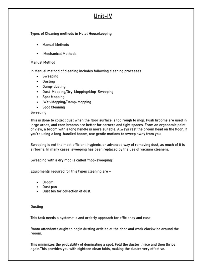 Rooms DivisionI (Housekeeping Notes) PDF Vacuum Cleaner Housekeeping