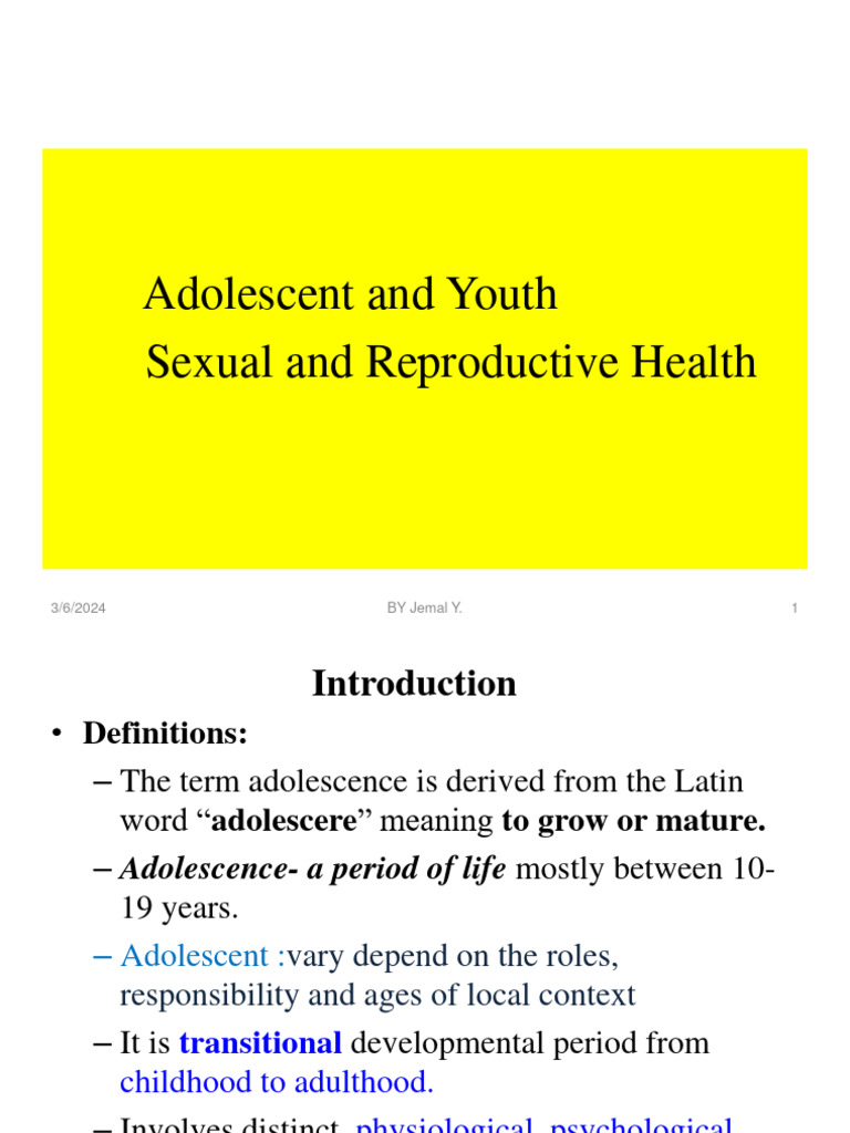 Adolescent Sexual Health Insights | PDF | Adolescence | Unintended ...