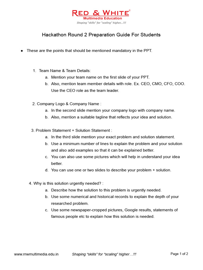 Round - 2 Preparation Guide | PDF