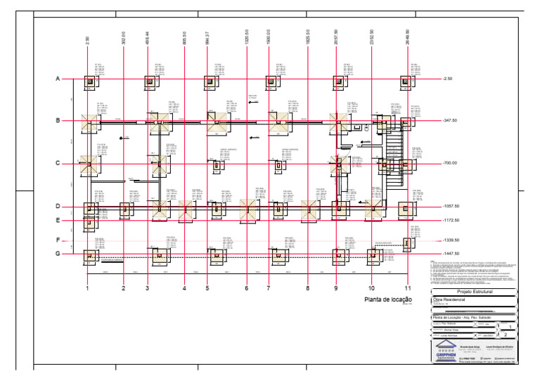 02 - Planta de Locação - Arq. Pav. Subsolo | PDF | Estructura integrada ...