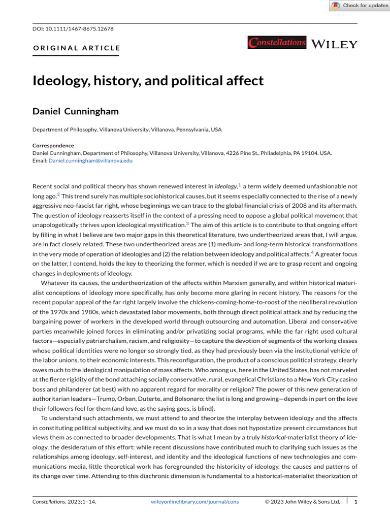 Ideology's Role in Political Conflict | PDF | Ideologies | Louis Althusser