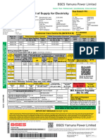 Bill of Supply For Electricity: BSES Yamuna Power Limited