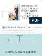 Modalidades de La Carrera Profesional de Los Funcionarios de Carrera