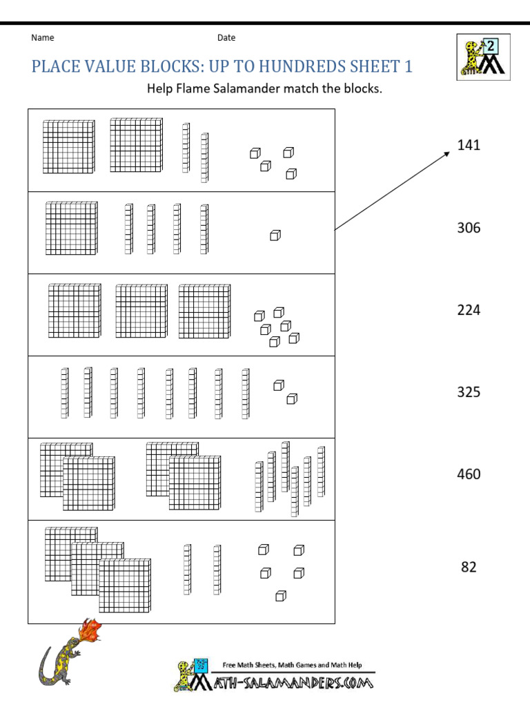 Place Value Blocks Worksheets | PDF