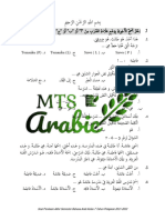 Soal Penilaian Akhir Semester Bahasa Arab MTs Kelas 7 TP 2021-2022 - MTs Arabic