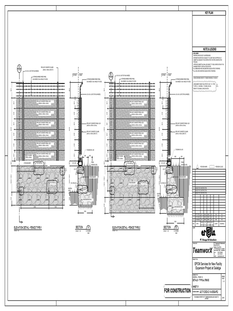 4217 CSD C 1a 0504 r2 Details Typical Fence Sheet 01 | PDF | Precast ...