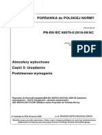 PN-EN IEC 60079-0 - 2018-09 - AC - 2020-04E Atmosfery Wybuchowe Część 0 Urządzenia Podstawowe Wymagania