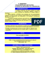 2º Seminário Sobre Práticas e Inovações em Segurança e Saúde na Indústria da Conatriução