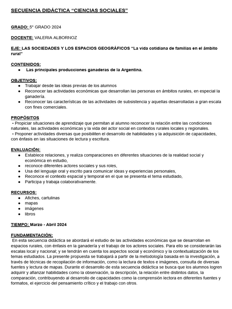 1°sec "Ciencias Sociales" 5°2024 | PDF | Estudios de idiomas extranjeros