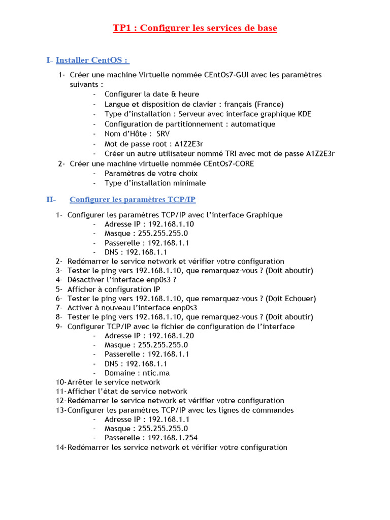 Configuration de TCP/IP sur CentOS | PDF | Système de noms de domaines ...