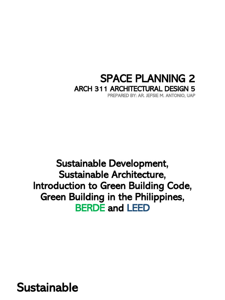 Arch 311 des5 sustainable development sustainable architecture pdf