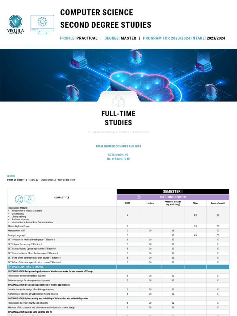 Programme Computer Science II Master | PDF | Artificial Intelligence ...