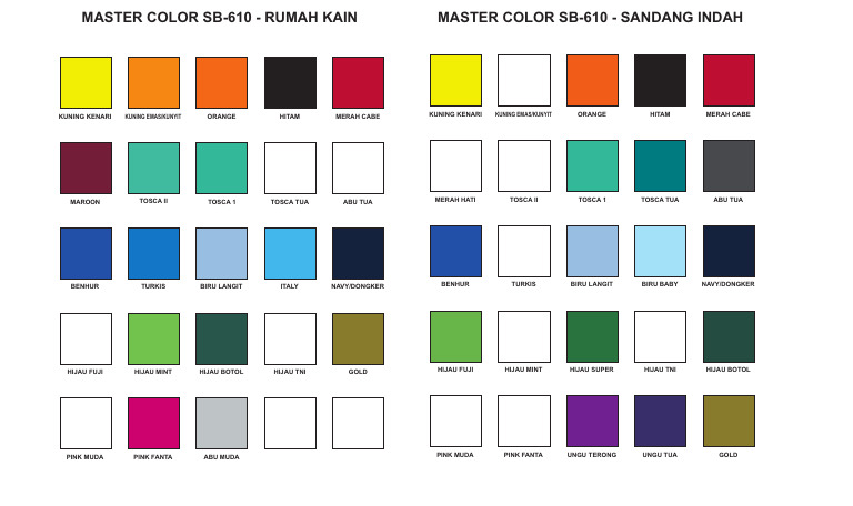 Master Warna Bahan | PDF