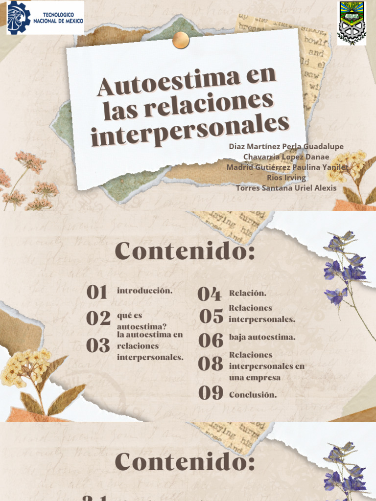 Autoestima y relaciones interpersonales | PDF | Relaciones ...