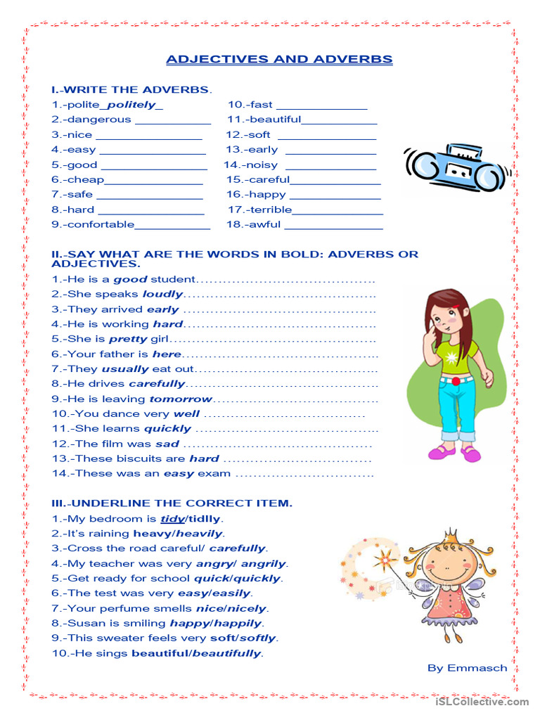Adverbs of Manner Practice Exercises | PDF | Career & Growth | Language ...