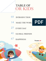 Table of Contents Template For Kids