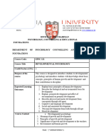 Final EPSC 121 DEVELOPMENTA PSYCHOLOGY Course Outline