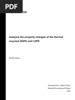 Analysis The Property Changes of The Thermal Recycled HDPE and LDPE