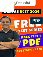 Abhyas KCET 2024 Mock Test 1 Question Paper