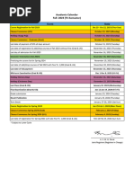 Academic Calendar