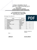 Daftar Hadir Penyusunan Kora