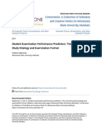 Student Examination Performance Predictors - The Cramming Study ST