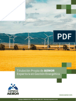 Titulación Propia de AENOR Experto/a en Gestión Energética