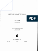 Piecewise Linear Topology Hudson