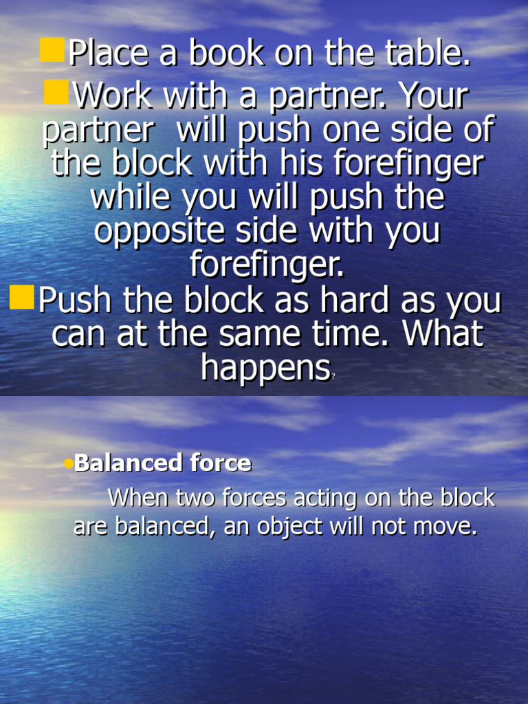 1 Forces And Motion Pdf Buoyancy Force