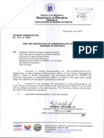 Deped Mis Occ Dm. 662 S. 2023 New Job Description of Administrative Officer II Assigned in The Field