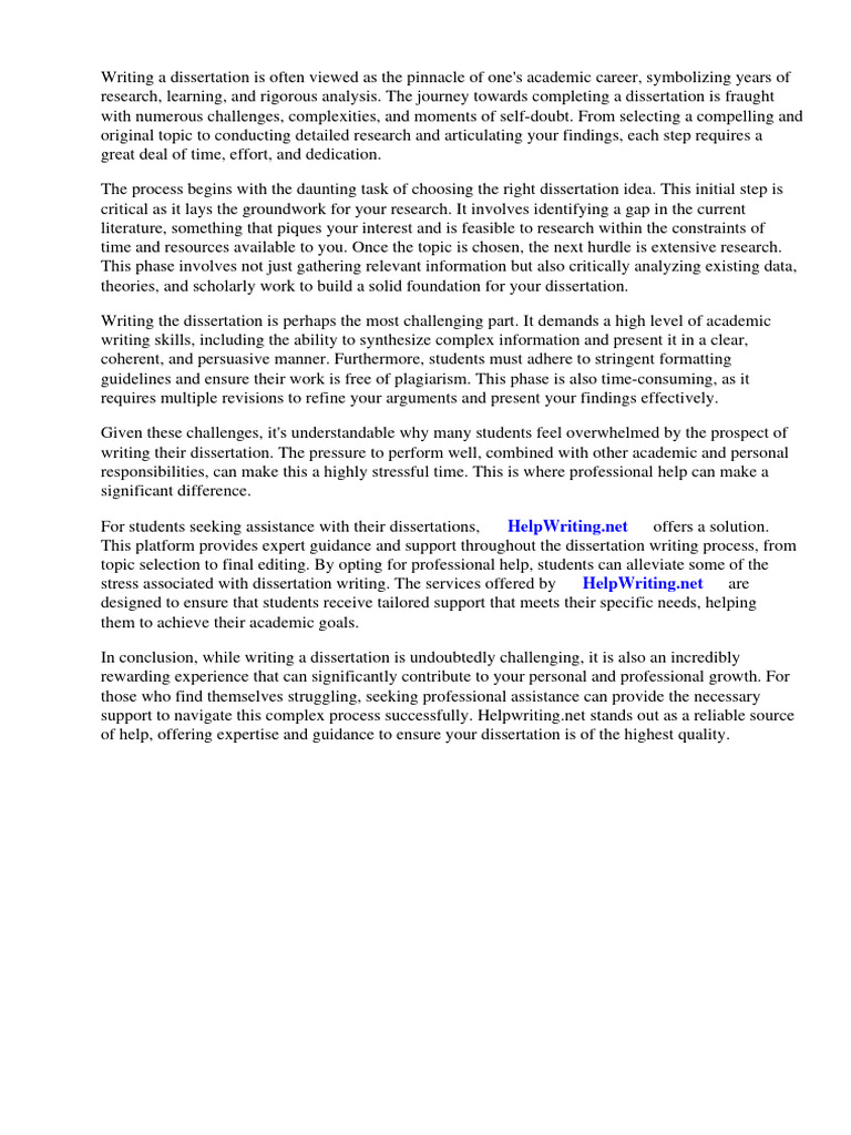 Dissertation Writing Support Services | PDF | Thesis | Doctor Of Philosophy