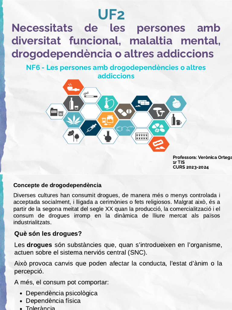 UF2 - NF6 Persones Amb Drogodependències o Altres Addiccions | PDF