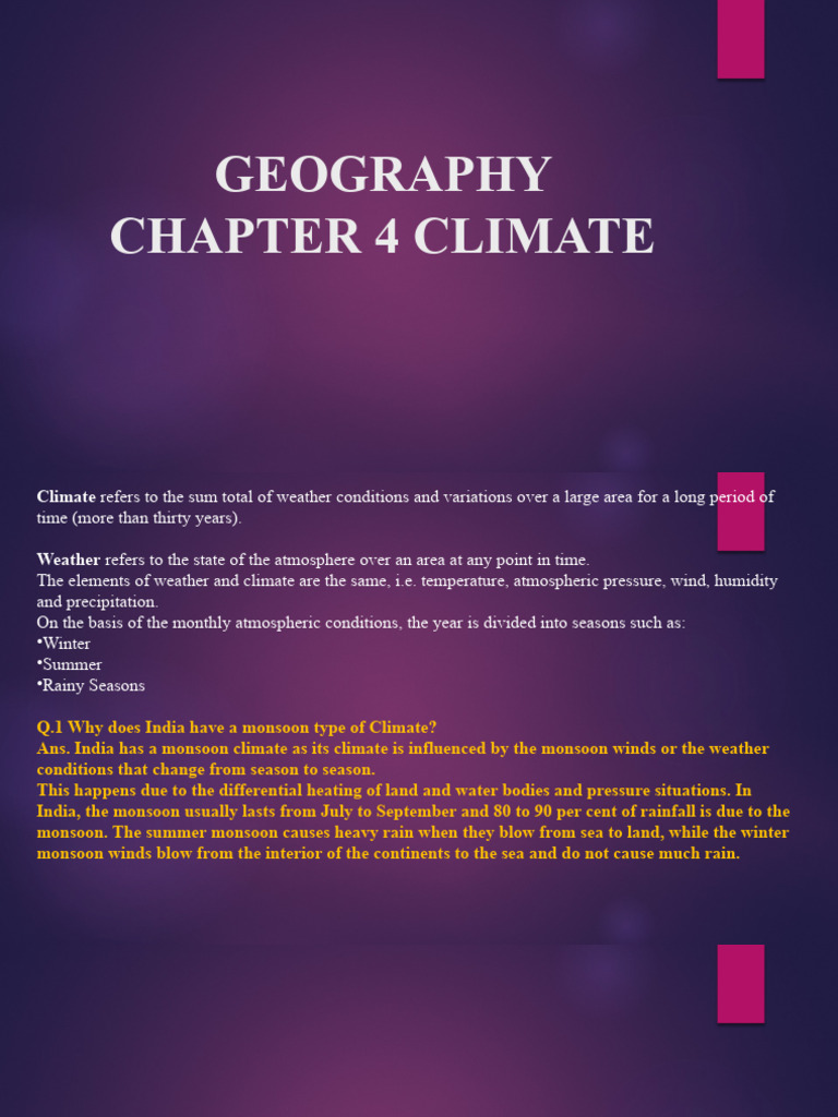 Climate Patterns and Influences in India | PDF | Atmospheric ...