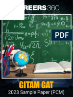GITAM GAT 2023 Sample Paper PCM File