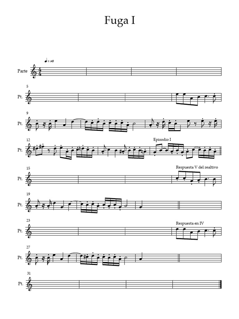Fuga Entregar | PDF | Formas musicales | Composiciones Musicales
