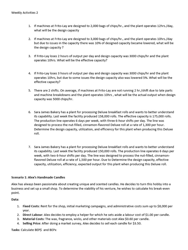 Problem Solving Week 2 | PDF | Business Economics | Business