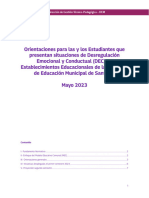 Orientaciones para Las y Los Estudiantes Que Presentan Situaciones de Desregulación Emocional y Conductual (VF)