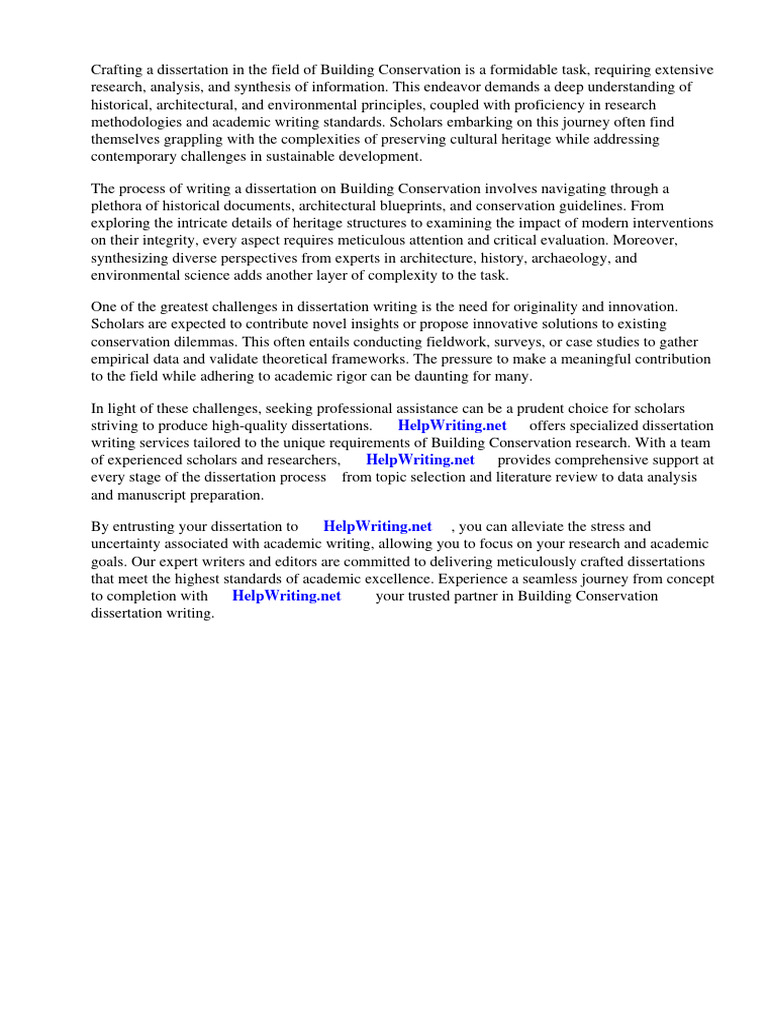 Building Conservation Dissertation Guide | PDF | Art