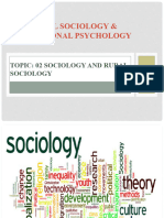 Sociology and Rural Sociology Ch.2